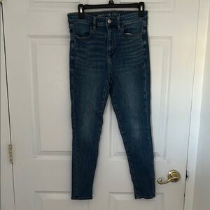 American Eagle Outfitters Women's Dark Blue Skinny Jeans
